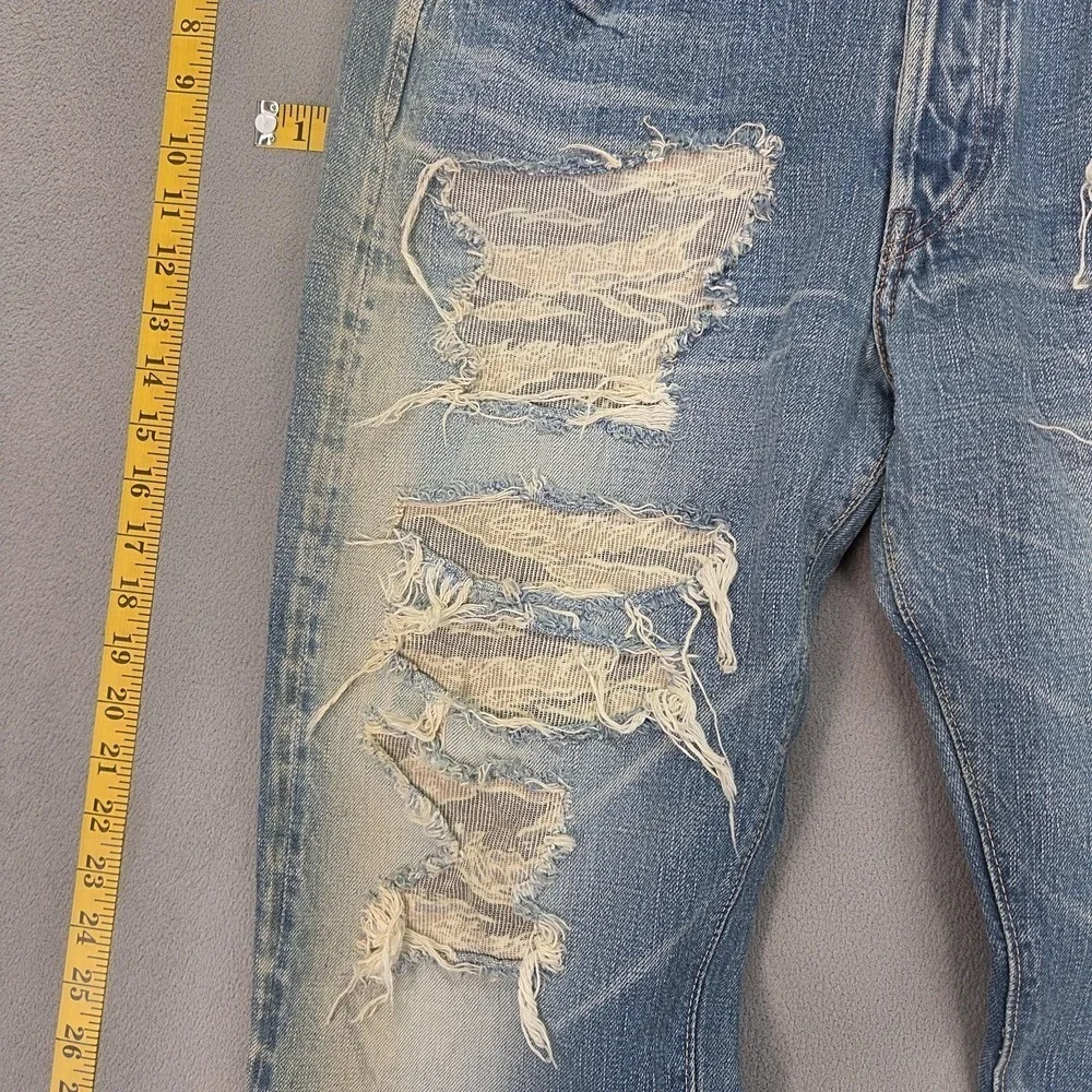 Fullcount Jeans Mens Blue Selvedge Thrashed Destroyed Fits 30x32